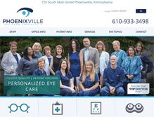 Tablet Screenshot of phoenixvilleeyecare.com